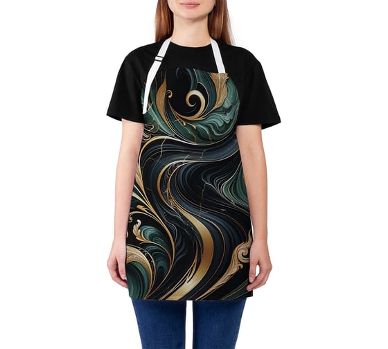 Изображение товара Фартук кухонный JoyArty Мраморные цветы, универсальный размер, для женщин и мужчин, ap_sd3493