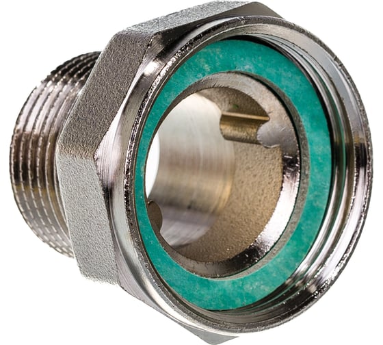 Изображение товара Соединение с накидной гайкой Uni-Fitt НВ 1"x1 1/4", с плоской прокладкой, никелированное 624N4500