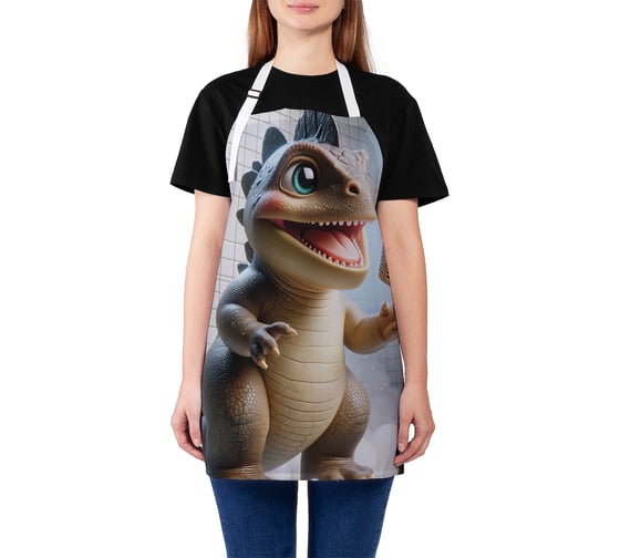 Изображение товара Фартук кухонный JoyArty Динозавр поет, универсальный размер, для женщин и мужчин, ap_sd3459