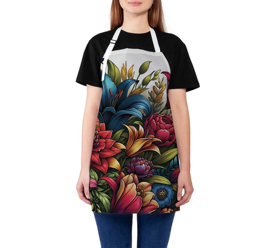 Изображение товара Фартук кухонный JoyArty Цветочное настроение, универсальный размер, для женщин и мужчин, ap_sd3526