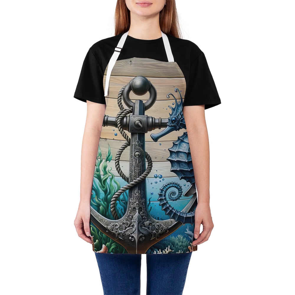 Изображение товара Фартук кухонный JoyArty Морской конек, универсальный для женщин и мужчин