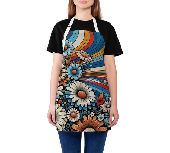 Изображение товара Фартук кухонный JoyArty Нарисовал ромашки, универсальный размер, для женщин и мужчин, ap_sd3532