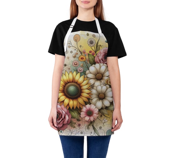 Изображение товара Фартук кухонный JoyArty Роза и подсолнух, универсальный размер, для женщин и мужчин, ap_sd3564