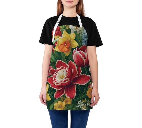 Изображение товара Фартук кухонный JoyArty Цветочный букет, универсальный размер, для женщин и мужчин, ap_sd3558