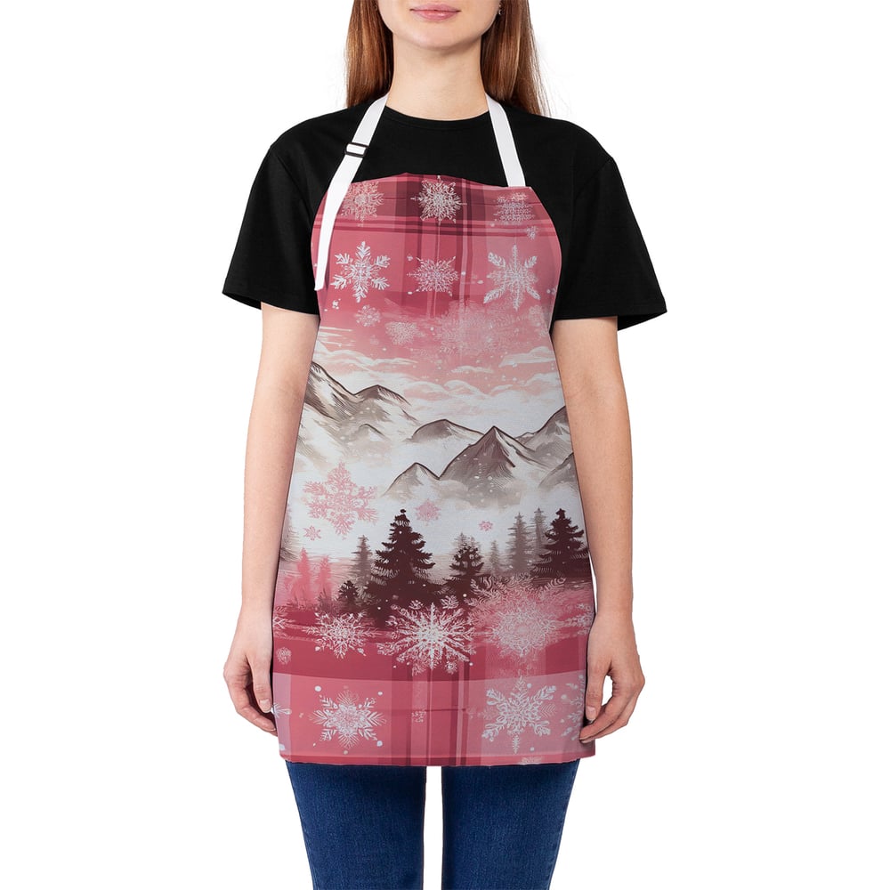 Изображение товара Фартук кухонный JoyArty Снежные горы универсальный размер