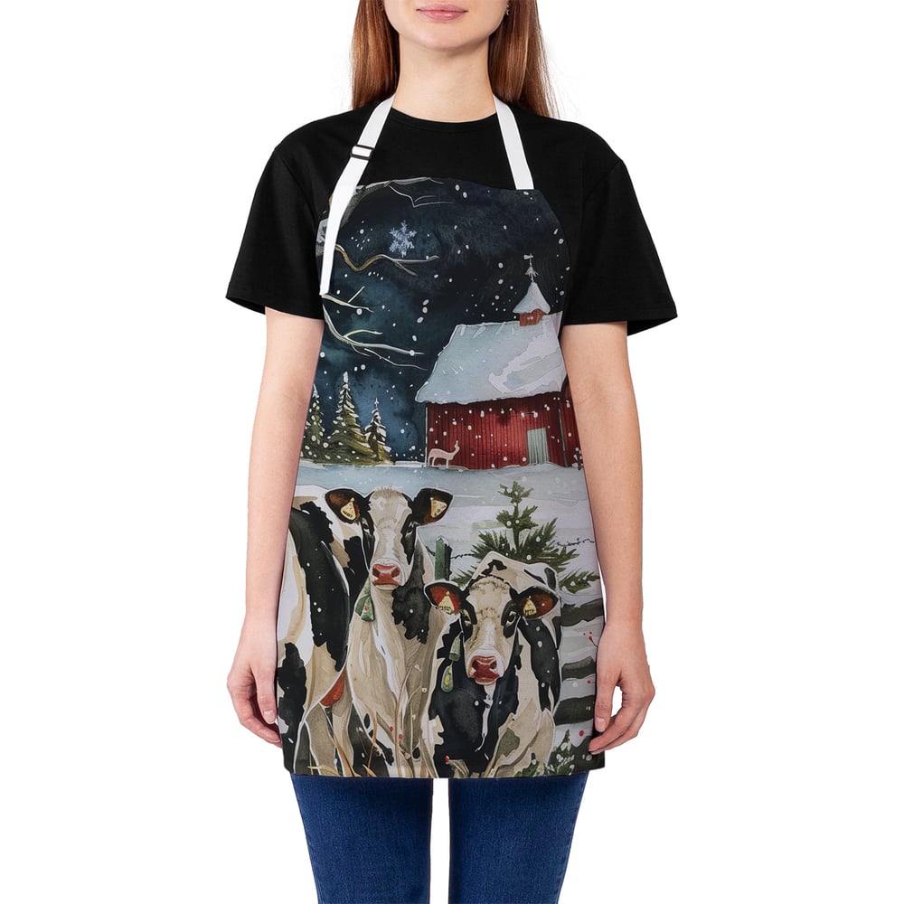 Изображение товара Фартук кухонный JoyArty Коровы на прогулке универсальный