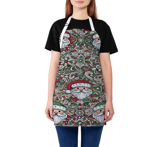 Изображение товара Фартук кухонный JoyArty Красный нос, универсальный размер, для женщин и мужчин, серия Новый год и Рождество ap_sd3973