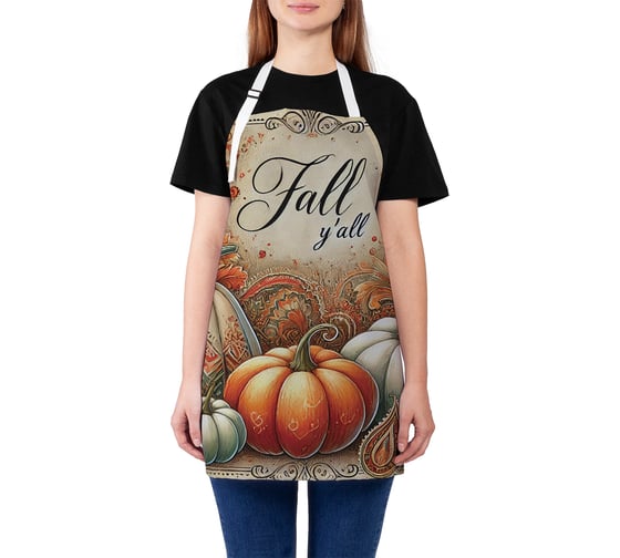 Изображение товара Фартук кухонный JoyArty Тыква в узоре, универсальный размер, для женщин и мужчин, ap_sd4013