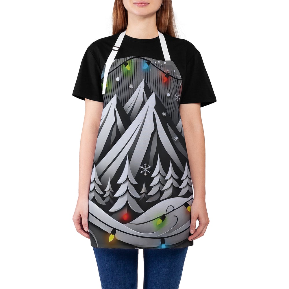 Изображение товара Фартук JoyArty Горы в огоньках Универсальный