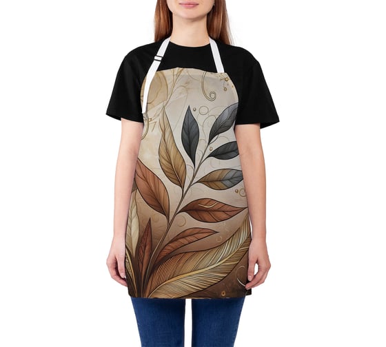 Изображение товара Фартук кухонный JoyArty Раскраска листьев, универсальный размер, для женщин и мужчин, ap_sd3481