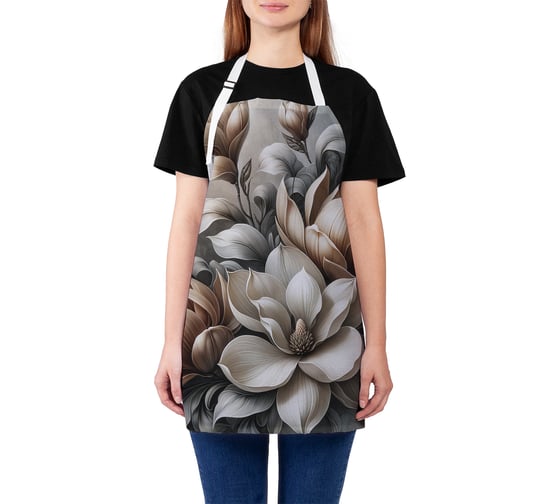 Изображение товара Фартук кухонный JoyArty Золотая магнолия, универсальный размер, для женщин и мужчин, ap_sd3485