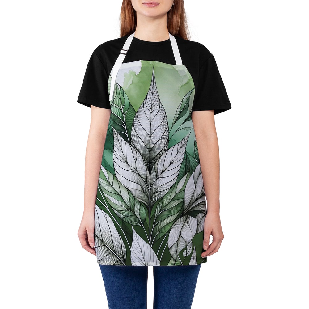 Изображение товара Фартук кухонный JoyArty Рисунок листьев, универсальный размер, для женщин и мужчин, ap_sd3477