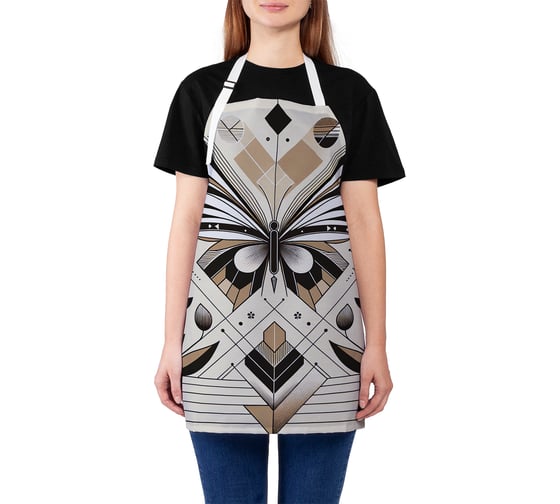 Изображение товара Фартук кухонный JoyArty Бабочка линиями, универсальный размер, для женщин и мужчин, ap_sd3544