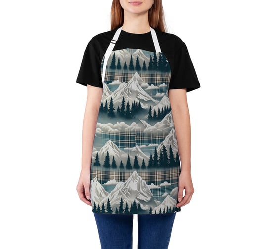 Изображение товара Фартук кухонный JoyArty Коллаж гор, универсальный размер, для женщин и мужчин, ap_sd3939