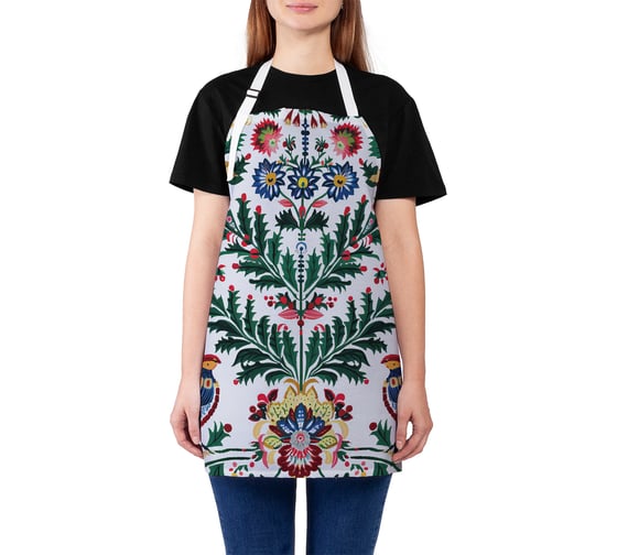 Изображение товара Фартук кухонный JoyArty Птички на ветках, универсальный размер, для женщин и мужчин, серия Новый год и Рождество ap_sd3978