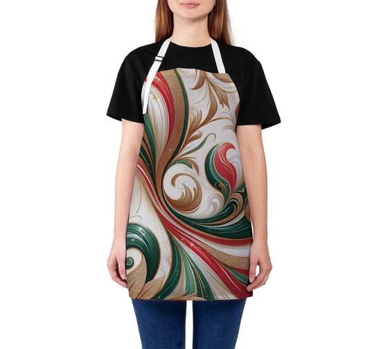 Изображение товара Фартук кухонный JoyArty Красочная роспись, универсальный размер, для женщин и мужчин, серия Новый год и Рождество ap_sd3923