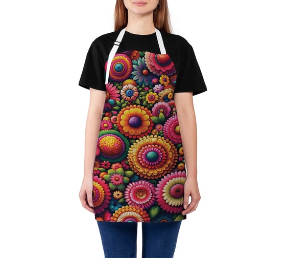 Изображение товара Фартук кухонный JoyArty Цветы узорами, универсальный размер, для женщин и мужчин, ap_sd3424