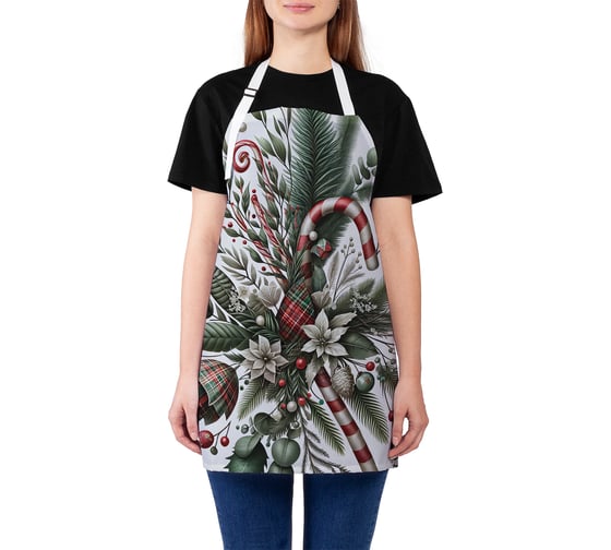 Изображение товара Фартук кухонный JoyArty Праздничный набор, универсальный размер, для женщин и мужчин, серия Новый год и Рождество ap_sd3908