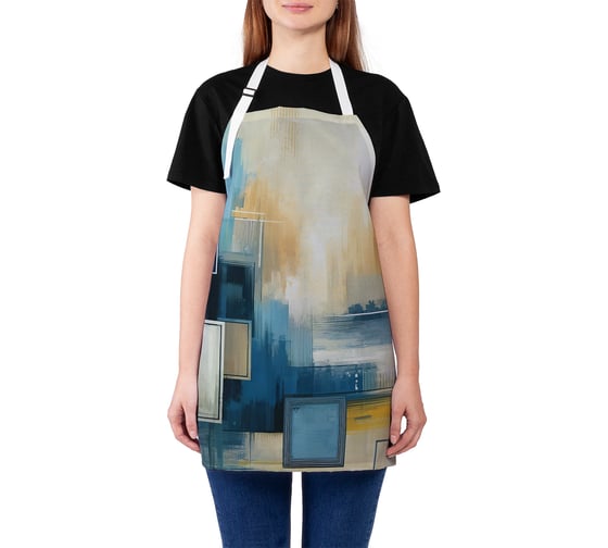 Изображение товара Фартук кухонный JoyArty Квадрат на красках, универсальный размер, для женщин и мужчин, ap_sd3568