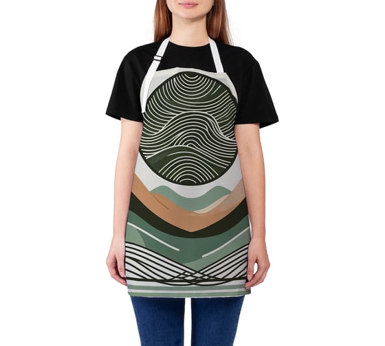 Изображение товара Фартук кухонный JoyArty Солнце горы, универсальный размер, для женщин и мужчин, ap_sd3555