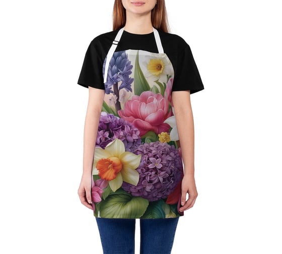 Изображение товара Фартук кухонный JoyArty Весенние цветы, универсальный размер, для женщин и мужчин, ap_sd3497