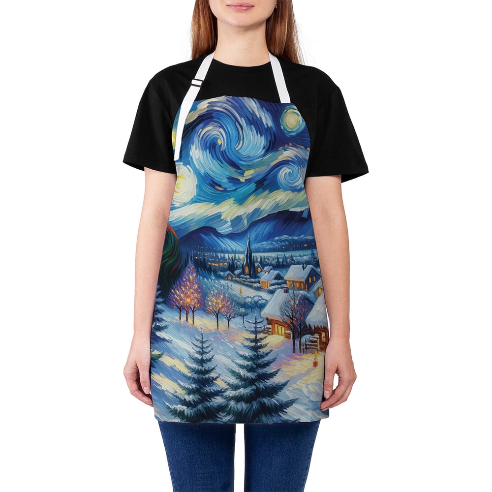Изображение товара Фартук кухонный JoyArty Праздничная ночь универсальный для женщин и мужчин
