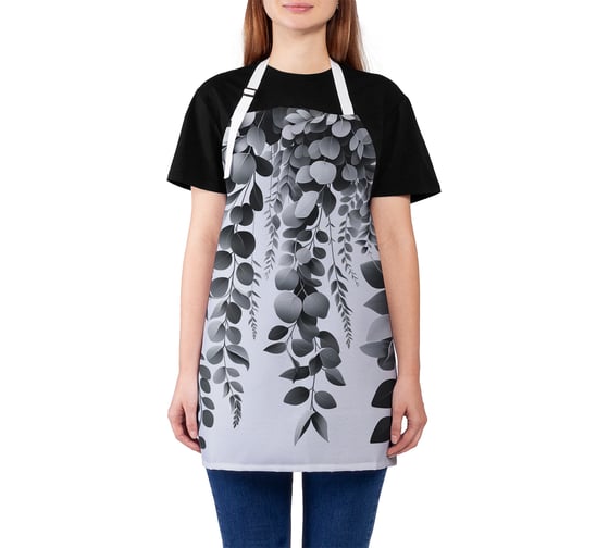 Изображение товара Фартук кухонный JoyArty Серый эвкалипт, универсальный размер, для женщин и мужчин, ap_sd3578