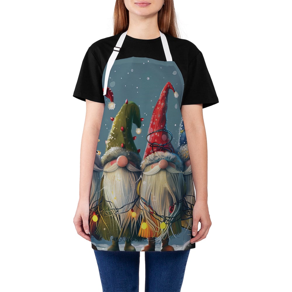 Изображение товара Кухонный фартук JoyArty Гномы с гирляндой и универсальным размером