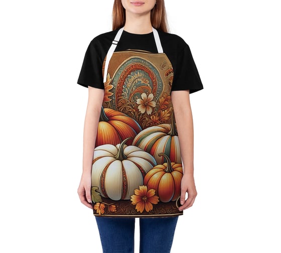 Изображение товара Фартук кухонный JoyArty Тыквенная поляна, универсальный размер, для женщин и мужчин, ap_sd4011