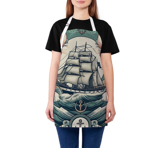 Изображение товара Фартук кухонный JoyArty Корабль в пути, универсальный размер, для женщин и мужчин, ap_sd3484