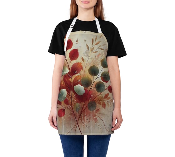 Изображение товара Фартук кухонный JoyArty Сухоцветы в орнаменте, универсальный размер, для женщин и мужчин, ap_sd4009