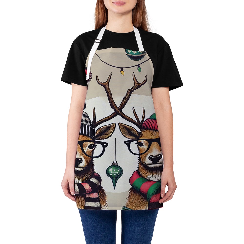 Изображение товара Фартук кухонный JoyArty Олени на празднике универсальный размер