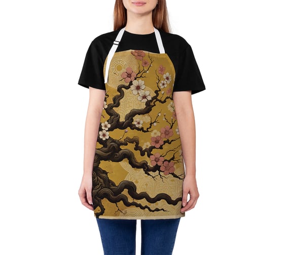 Изображение товара Фартук кухонный JoyArty Сакура, универсальный размер, для женщин и мужчин, ap_sd3566
