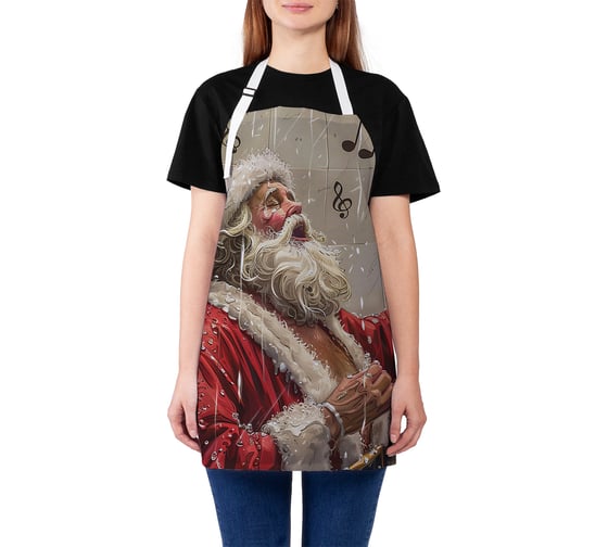 Изображение товара Фартук кухонный JoyArty Звонкая песня, универсальный размер, для женщин и мужчин, серия Новый год и Рождество ap_sd3999