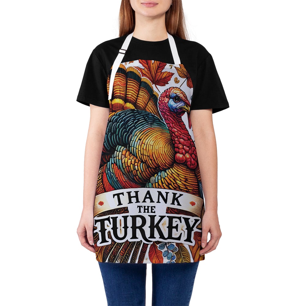 Изображение товара Фартук кухонный JoyArty Индюшка в цветах для мужчин и женщин