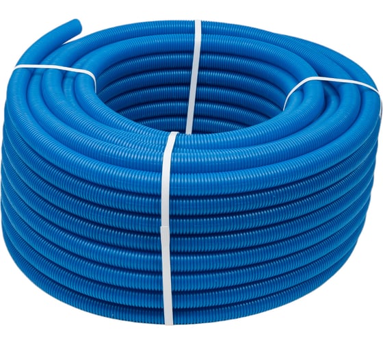Изображение товара Гофра Uni-Fitt 25 мм, синяя, для труб 16 мм, 50 м 583B2505