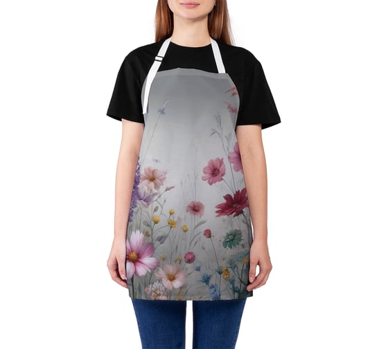 Изображение товара Фартук кухонный JoyArty Цветы в тумане, универсальный размер, для женщин и мужчин, ap_sd3479