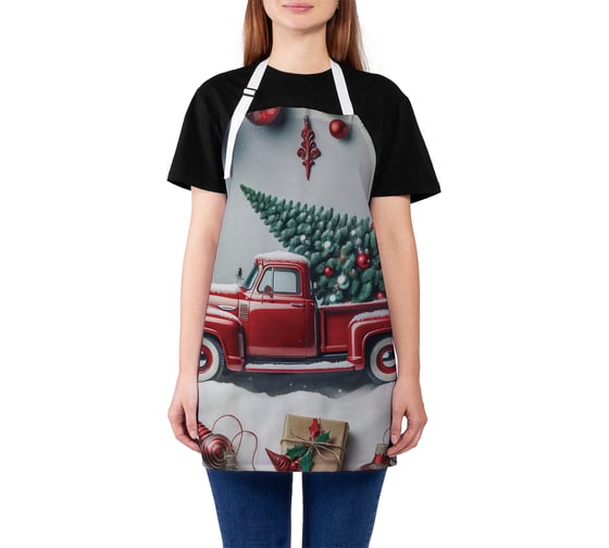 Изображение товара Фартук кухонный JoyArty Елочка к празднику, универсальный размер, для женщин и мужчин, серия Новый год и Рождество ap_sd3861