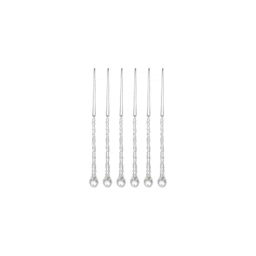 Изображение товара Набор стеклянных елочных украшений Tkano Icy sparkles 6 шт, сосулька