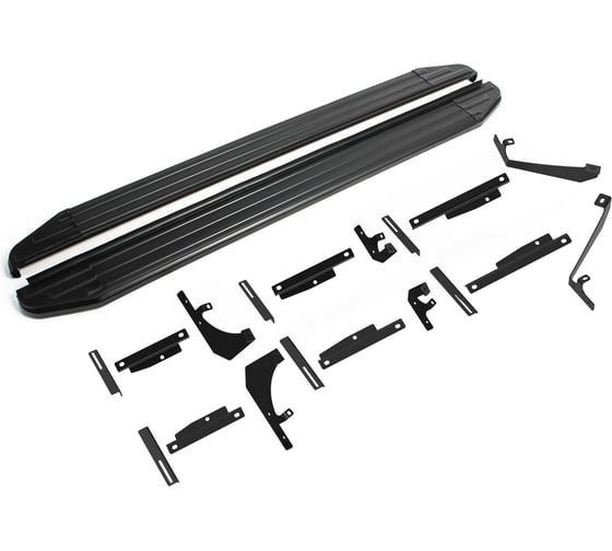 Изображение товара Пороги на автомобиль Rival Premium-Black для Changan CS55 Plus II поколение 2021-н.в./UNI-S 2024-н.в, рынок РФ, 173 см, 2 шт, алюминий A173ALB.8903.1