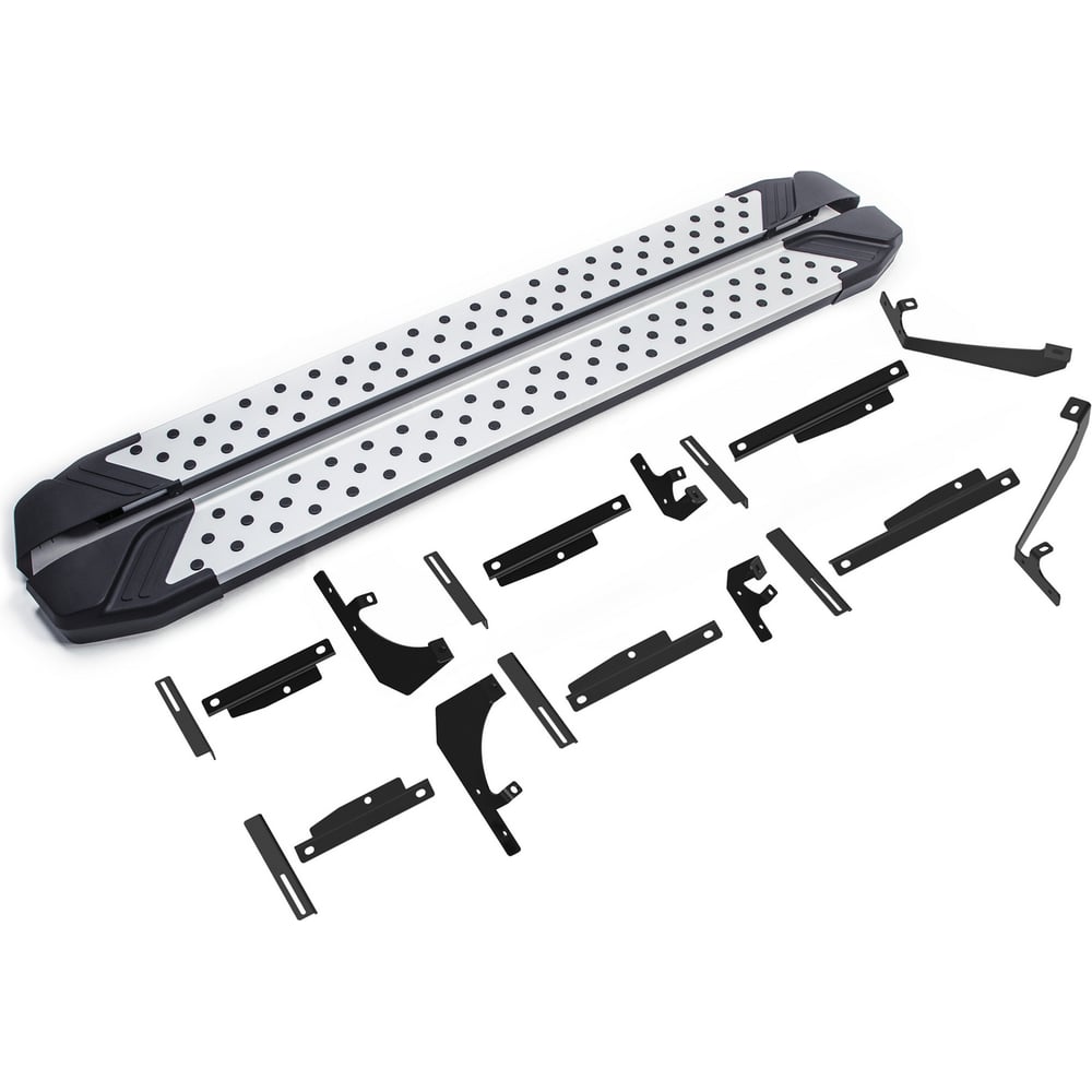 Изображение товара Пороги Rival Bmw-Style круг для Changan CS55 Plus II 2021-н.в./UNI-S 2024-н.в, алюминий, 2 шт.