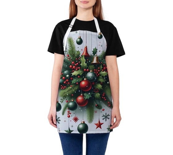 Изображение товара Фартук кухонный JoyArty Новогодние чудеса, универсальный размер, для женщин и мужчин, серия Новый год и Рождество ap_sd3872