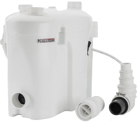 Изображение товара Насос канализационный 400 Вт, производительность 145 л/мин, напор 8 м, 4 входа с кнопкой запуска (для унитаза, раковины, душа, стиральной машины) Millennium НКА4-400