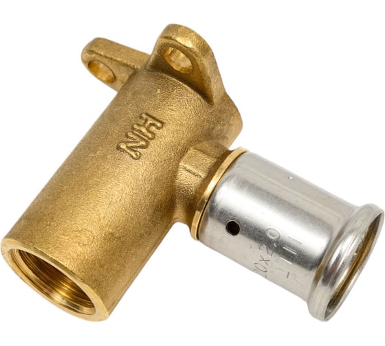 Изображение товара Угольник HENCO 90 градусов, ВР, латунь пресс, 16x1/2" 6P-1604