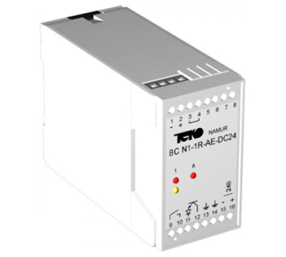 Изображение товара Блок сопряжения ТЕКО BC N1-1R-AR-AC220 под.выключатель 1,релей.выход 1, элект.выход 0,ном.напр 220 В AC,раб.тем-ры0…+60°C, 00-00022120