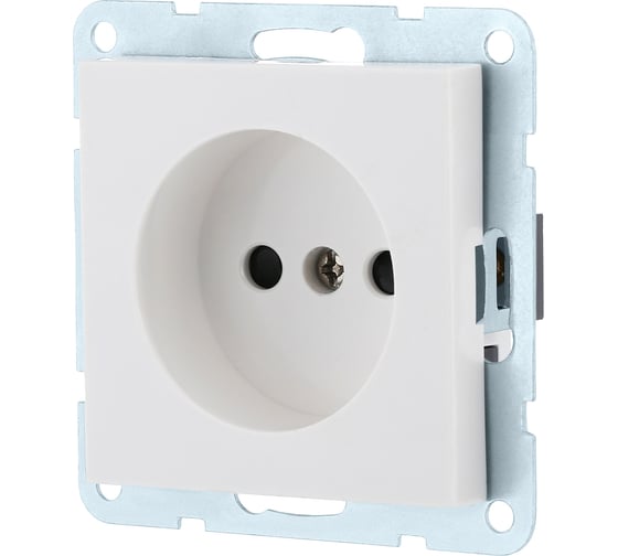 Изображение товара Розетка LK Studio LK80 без заземляющего контакта, со шторками, белый 843304-1