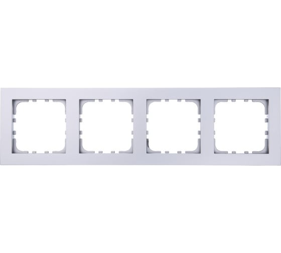 Изображение товара Рамка 4-постовая LK Studio LK80 FLAT серебристый металлик 844403-1