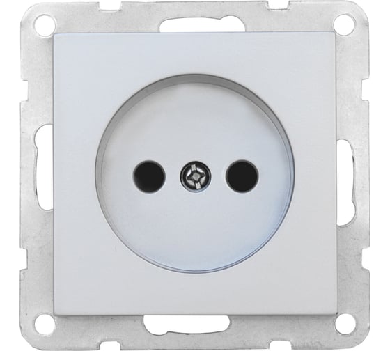 Изображение товара Розетка LK Studio LK80 без заземляющего контакта, со шторками, серебристый металлик 843303-1