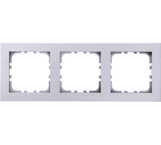 Изображение товара Рамка 3-постовая LK Studio LK80 FLAT серебристый металлик 844303-1