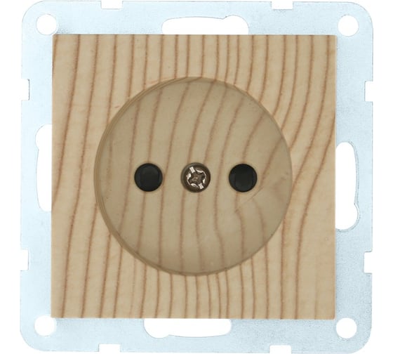 Изображение товара Розетка LK Studio LK60 без заземляющего контакта, со шторками, сосна 863325-1